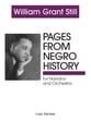 Pages from Negro History Orchestra Scores/Parts sheet music cover